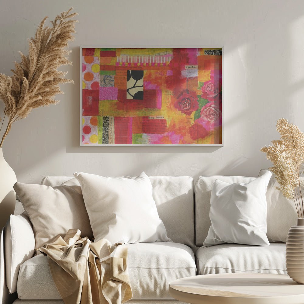 Vibrant Petal Patch - Stretched Canvas, Poster or Fine Art Print - I Heart Wall Art - Poster Print, Canvas Print or Framed Art Print