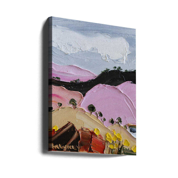 Vibrant Pink Hills - Stretched Canvas, Poster or Fine Art Print by Angela Hawkey - I Heart Wall Art - Poster Print, Canvas Print or Framed Art Print