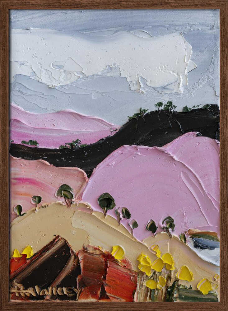 Vibrant Pink Hills - Stretched Canvas, Poster or Fine Art Print by Angela Hawkey - I Heart Wall Art - Poster Print, Canvas Print or Framed Art Print