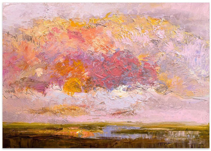 Vibrant Pink Horizon - Stretched Canvas, Poster or Fine Art Print - I Heart Wall Art - Poster Print, Canvas Print or Framed Art Print