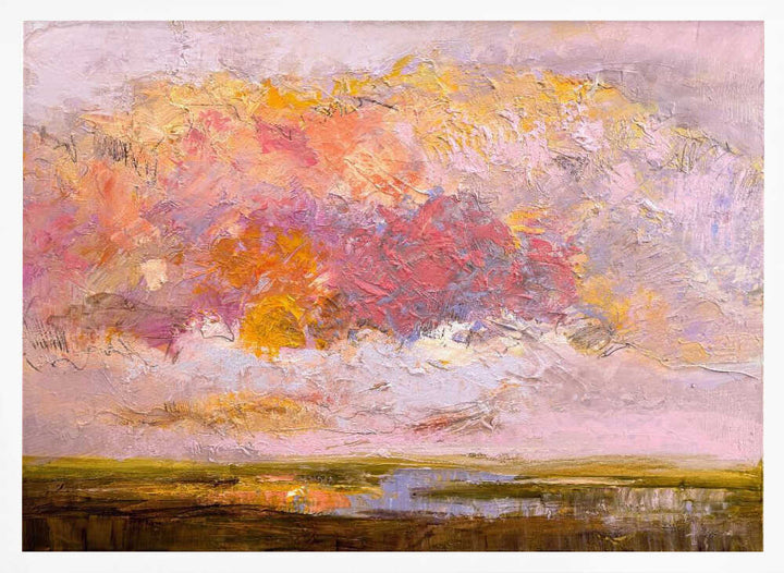 Vibrant Pink Horizon - Stretched Canvas, Poster or Fine Art Print - I Heart Wall Art - Poster Print, Canvas Print or Framed Art Print