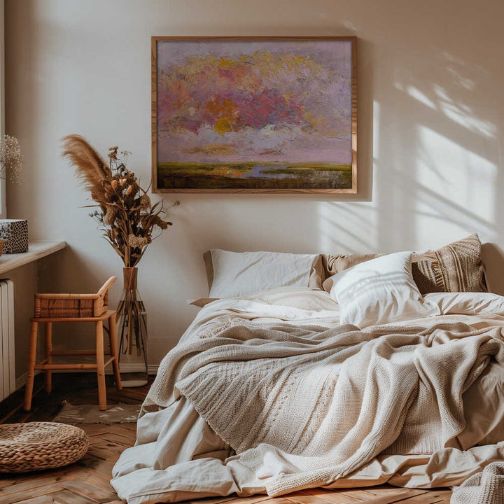 Vibrant Pink Horizon - Stretched Canvas, Poster or Fine Art Print - I Heart Wall Art - Poster Print, Canvas Print or Framed Art Print