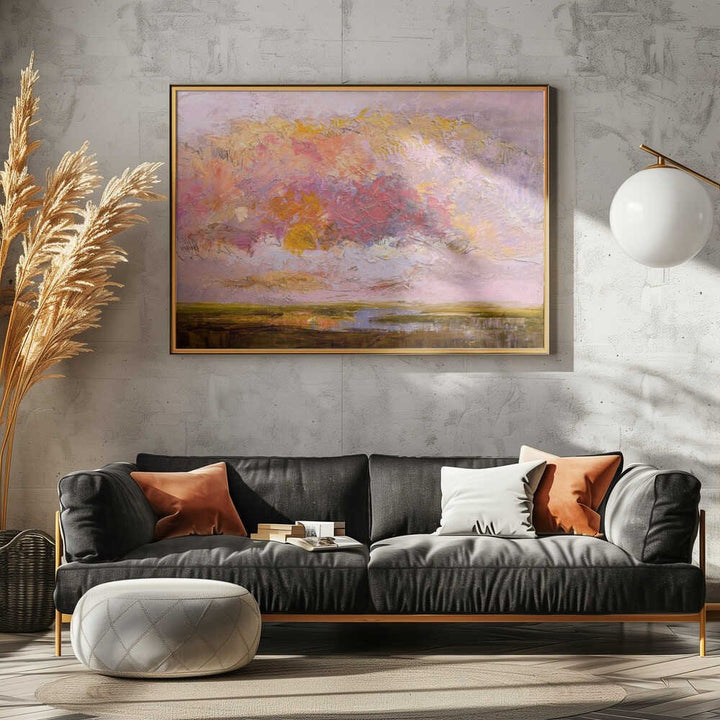 Vibrant Pink Horizon - Stretched Canvas, Poster or Fine Art Print - I Heart Wall Art - Poster Print, Canvas Print or Framed Art Print