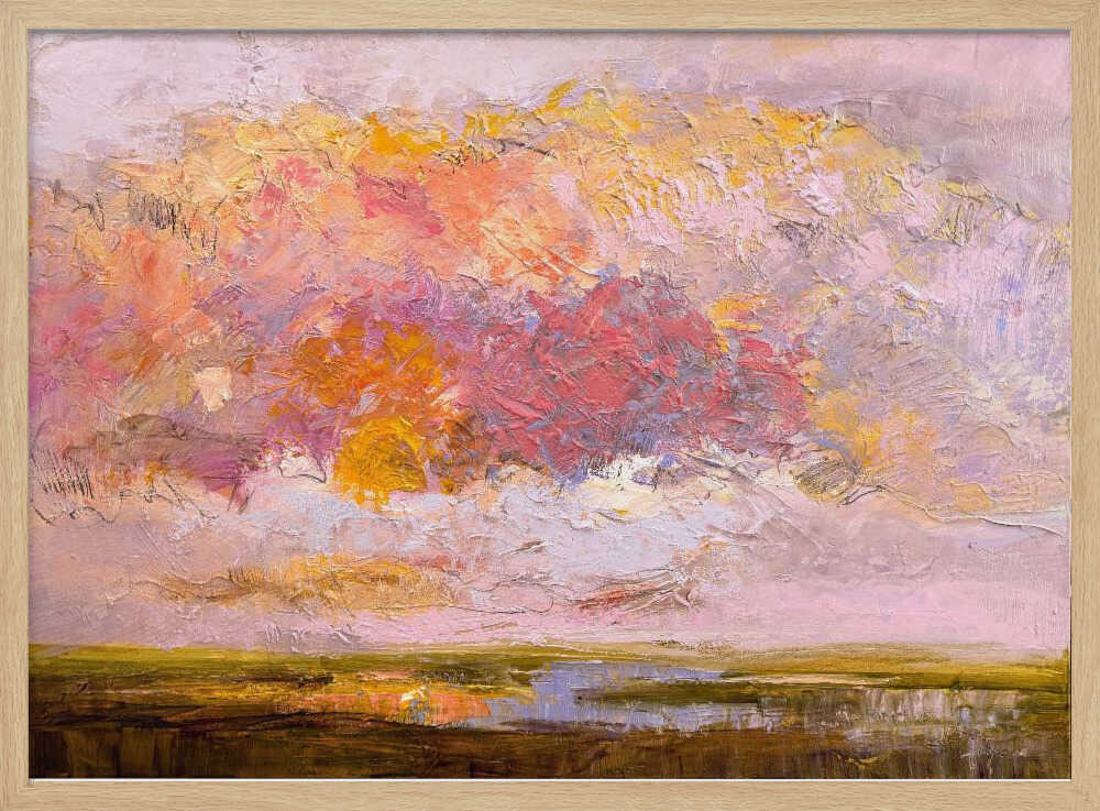 Vibrant Pink Horizon - Stretched Canvas, Poster or Fine Art Print - I Heart Wall Art - Poster Print, Canvas Print or Framed Art Print