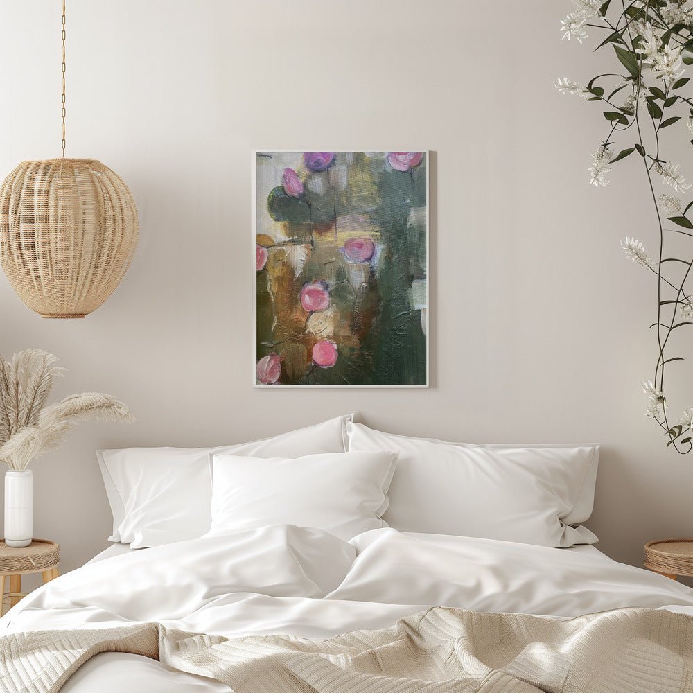Vibrant Pink Roses - Stretched Canvas, Poster or Fine Art Print - I Heart Wall Art - Poster Print, Canvas Print or Framed Art Print