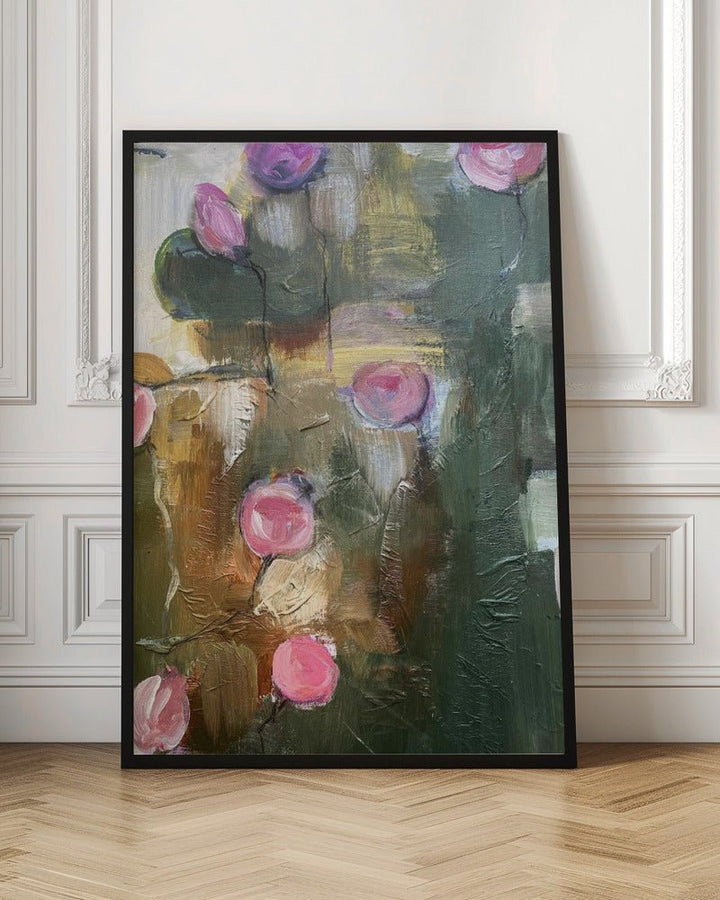 Vibrant Pink Roses - Stretched Canvas, Poster or Fine Art Print - I Heart Wall Art - Poster Print, Canvas Print or Framed Art Print
