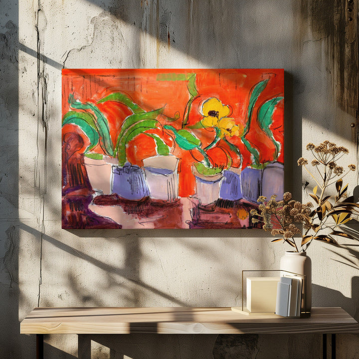 Vibrant Plant Harmony - Stretched Canvas, Poster or Fine Art Print I Heart Wall Art
