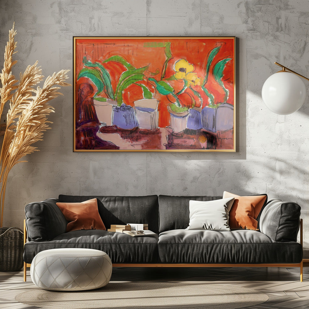 Vibrant Plant Harmony - Stretched Canvas, Poster or Fine Art Print I Heart Wall Art