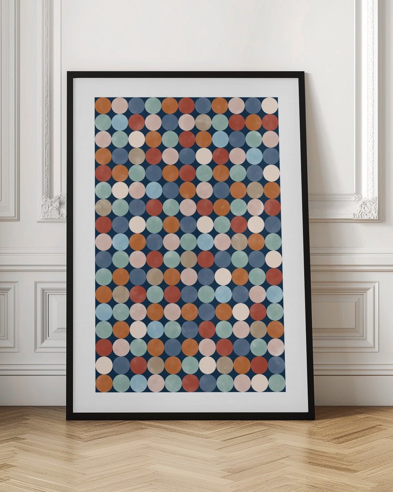 Vibrant Polka Dot Pattern In Earthy Tones - Stretched Canvas, Poster or Fine Art Print - I Heart Wall Art - Poster Print, Canvas Print or Framed Art Print