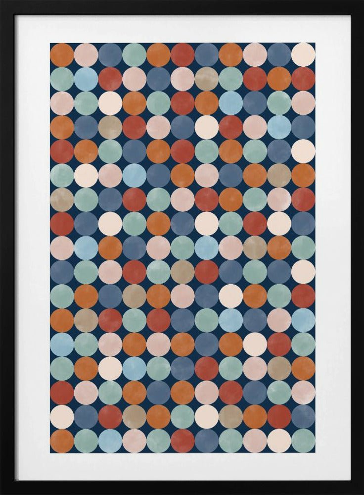 Vibrant Polka Dot Pattern In Earthy Tones - Stretched Canvas, Poster or Fine Art Print - I Heart Wall Art - Poster Print, Canvas Print or Framed Art Print