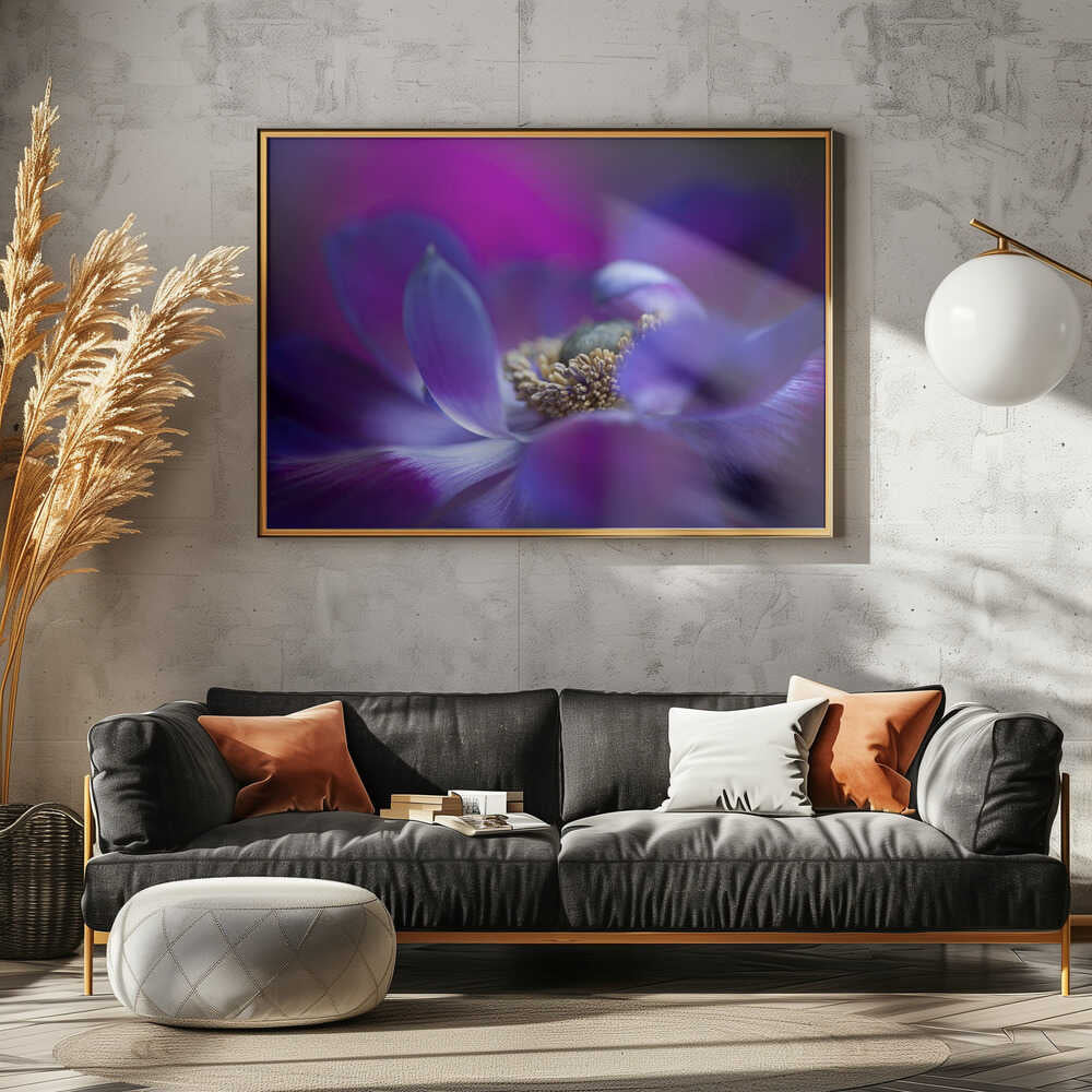 Vibrant Purple Bloom - Stretched Canvas Poster or Fine Art Print