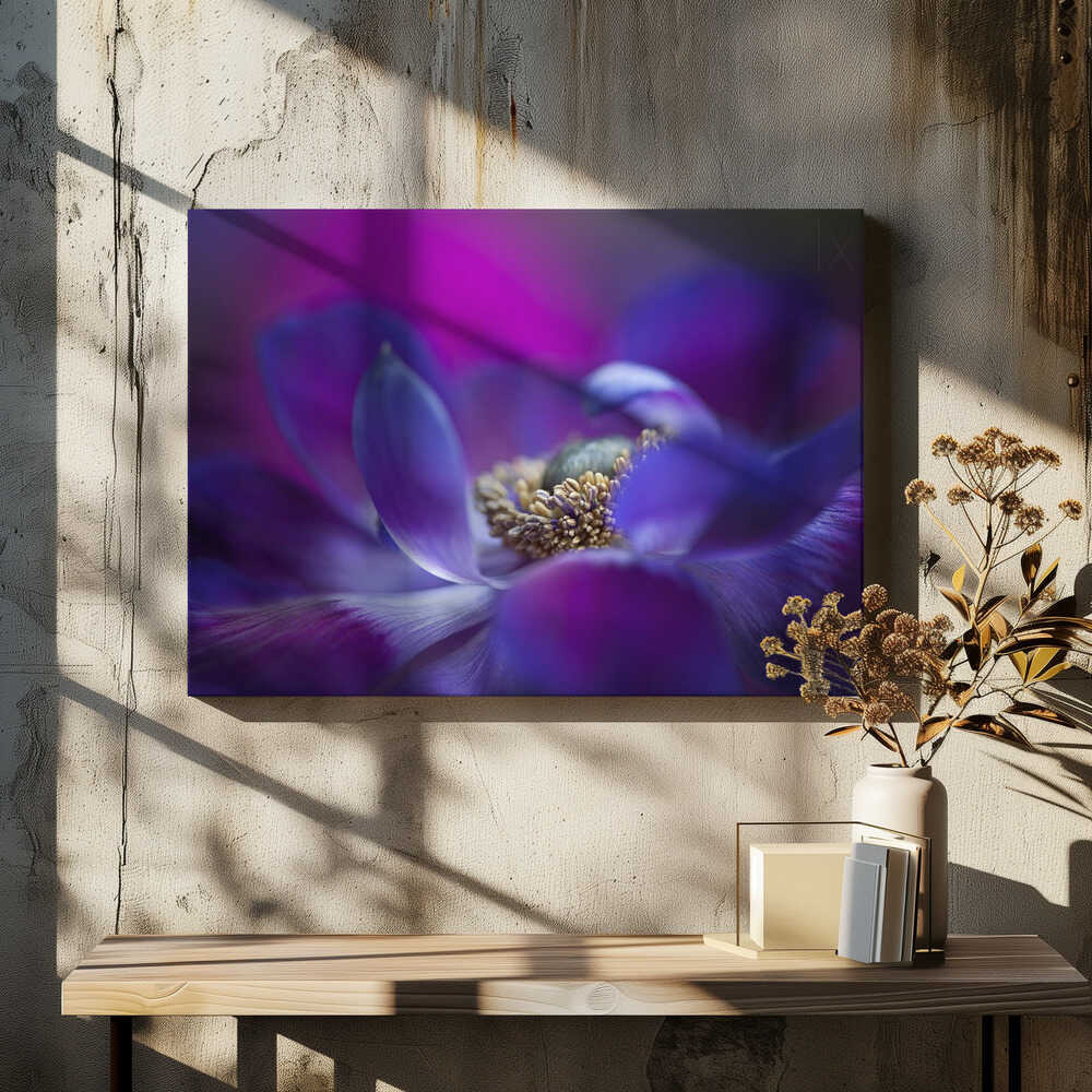 Vibrant Purple Bloom - Stretched Canvas Poster or Fine Art Print