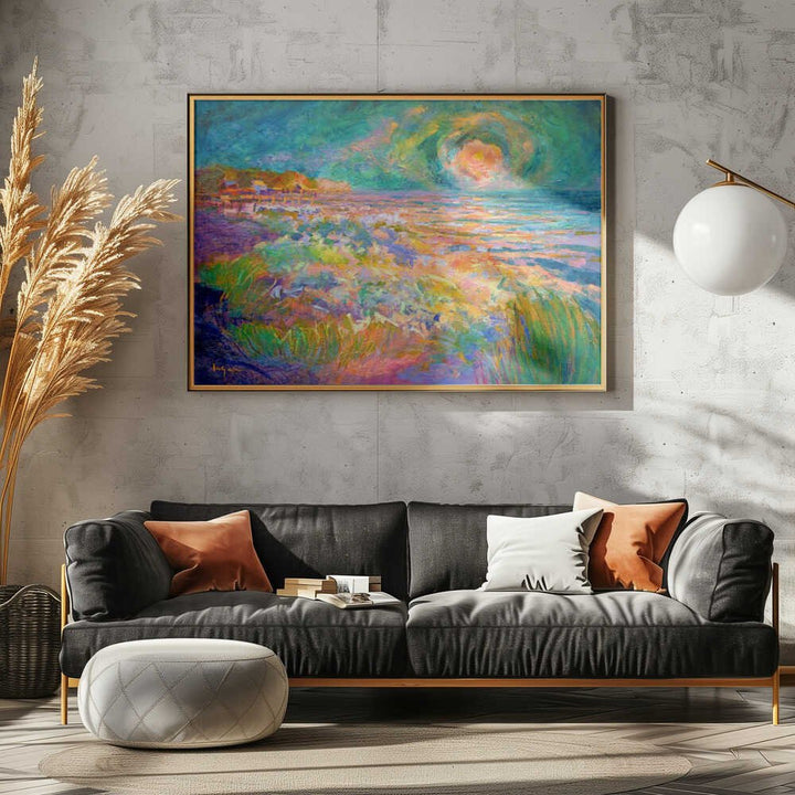 Vibrant Shoreline - Stretched Canvas, Poster or Fine Art Print - I Heart Wall Art - Poster Print, Canvas Print or Framed Art Print