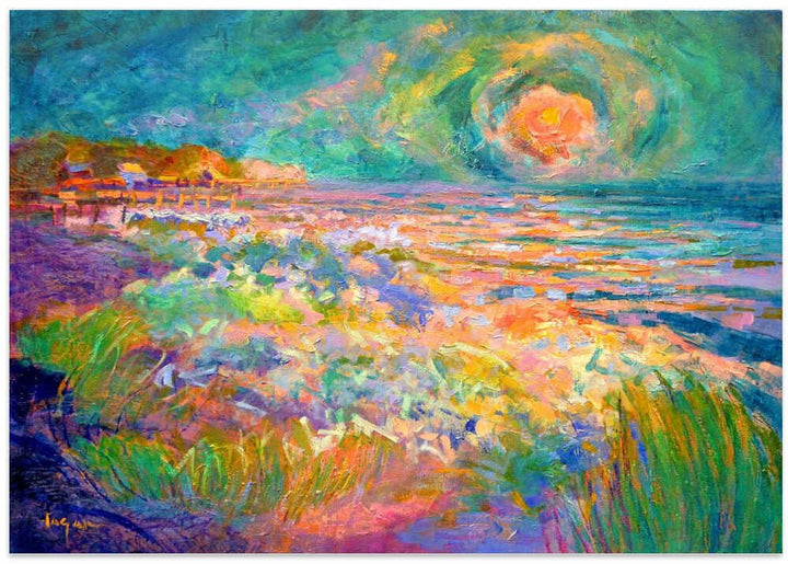 Vibrant Shoreline - Stretched Canvas, Poster or Fine Art Print - I Heart Wall Art - Poster Print, Canvas Print or Framed Art Print