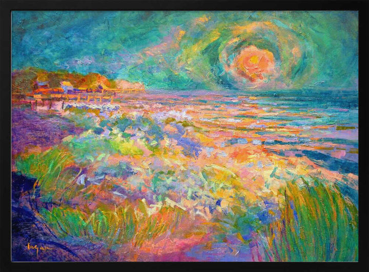 Vibrant Shoreline - Stretched Canvas, Poster or Fine Art Print - I Heart Wall Art - Poster Print, Canvas Print or Framed Art Print