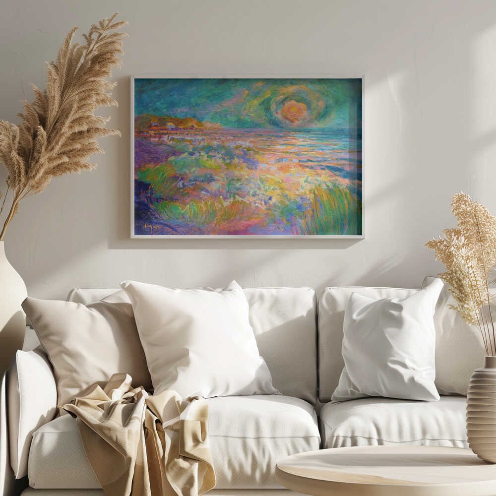 Vibrant Shoreline - Stretched Canvas, Poster or Fine Art Print - I Heart Wall Art - Poster Print, Canvas Print or Framed Art Print