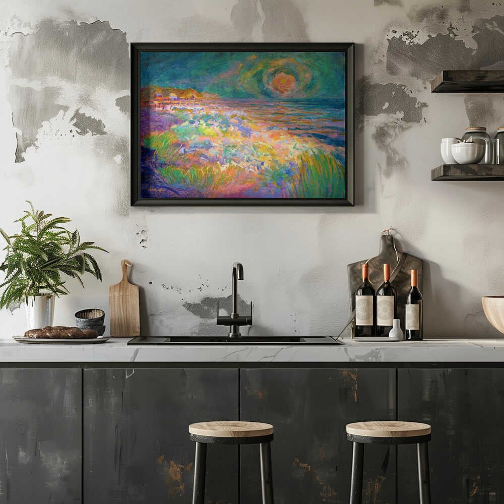 Vibrant Shoreline - Stretched Canvas, Poster or Fine Art Print - I Heart Wall Art - Poster Print, Canvas Print or Framed Art Print