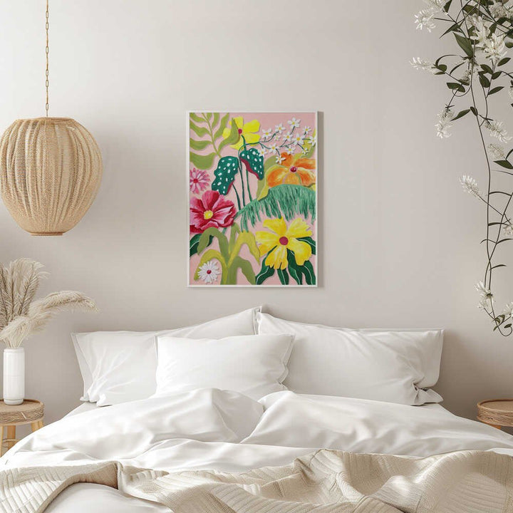 Vibrant Tropical Garden - Stretched Canvas, Poster or Fine Art Print - I Heart Wall Art - Poster Print, Canvas Print or Framed Art Print