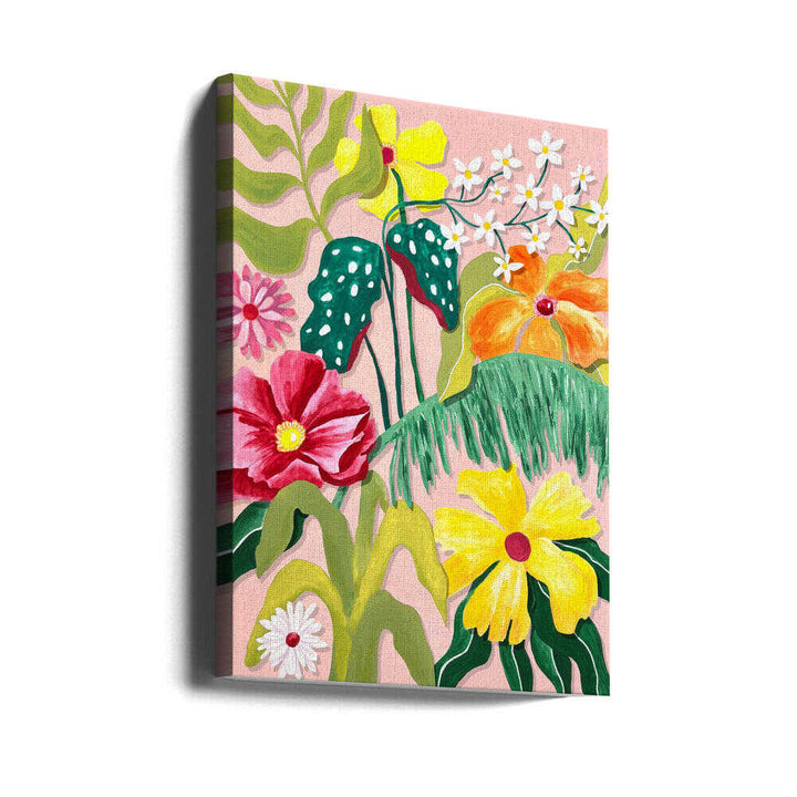 Vibrant Tropical Garden - Stretched Canvas, Poster or Fine Art Print - I Heart Wall Art - Poster Print, Canvas Print or Framed Art Print