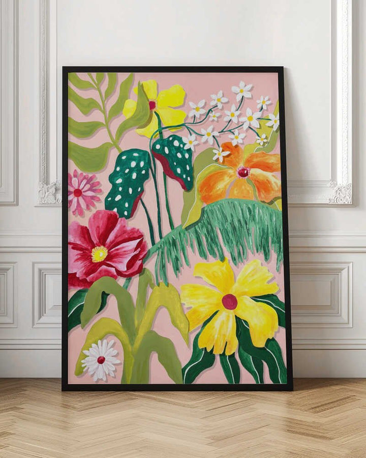 Vibrant Tropical Garden - Stretched Canvas, Poster or Fine Art Print - I Heart Wall Art - Poster Print, Canvas Print or Framed Art Print