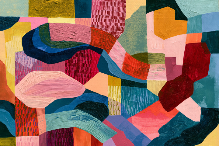 xxxx by IHeartStudio - Colourful Geometric Canvas Print