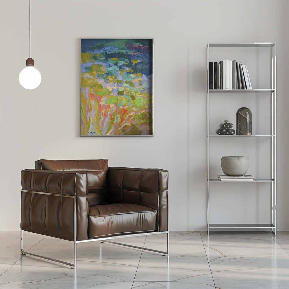 Vibrant Water Lilies - Stretched Canvas, Poster or Fine Art Print I Heart Wall Art