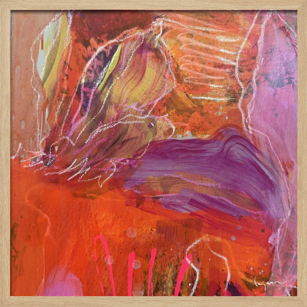 Vibrant Whirlwind - Square Stretched Canvas, Poster or Fine Art Print - I Heart Wall Art - Poster Print, Canvas Print or Framed Art Print