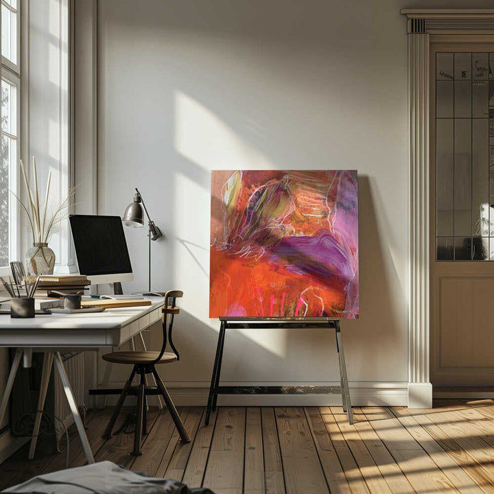 Vibrant Whirlwind - Square Stretched Canvas, Poster or Fine Art Print - I Heart Wall Art - Poster Print, Canvas Print or Framed Art Print