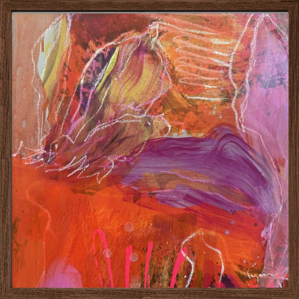 Vibrant Whirlwind - Square Stretched Canvas, Poster or Fine Art Print - I Heart Wall Art - Poster Print, Canvas Print or Framed Art Print
