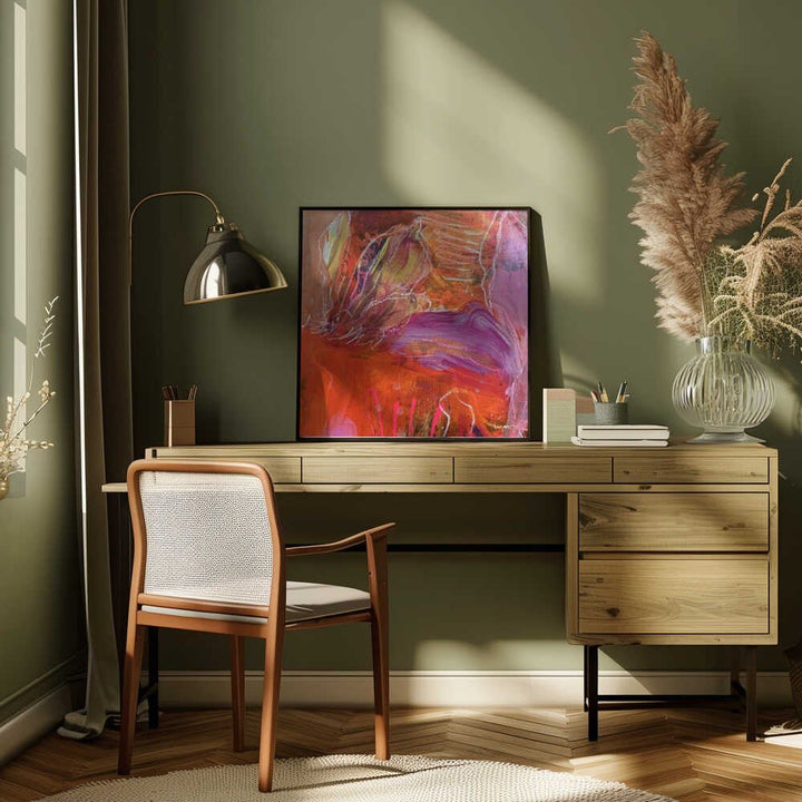 Vibrant Whirlwind - Square Stretched Canvas, Poster or Fine Art Print - I Heart Wall Art - Poster Print, Canvas Print or Framed Art Print