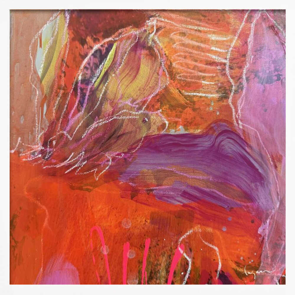 Vibrant Whirlwind - Square Stretched Canvas, Poster or Fine Art Print - I Heart Wall Art - Poster Print, Canvas Print or Framed Art Print