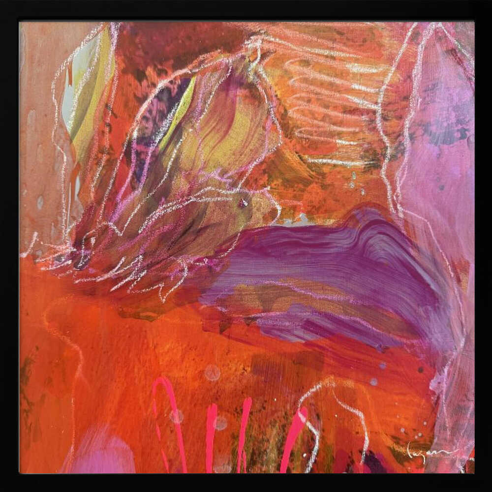 Vibrant Whirlwind - Square Stretched Canvas, Poster or Fine Art Print - I Heart Wall Art - Poster Print, Canvas Print or Framed Art Print