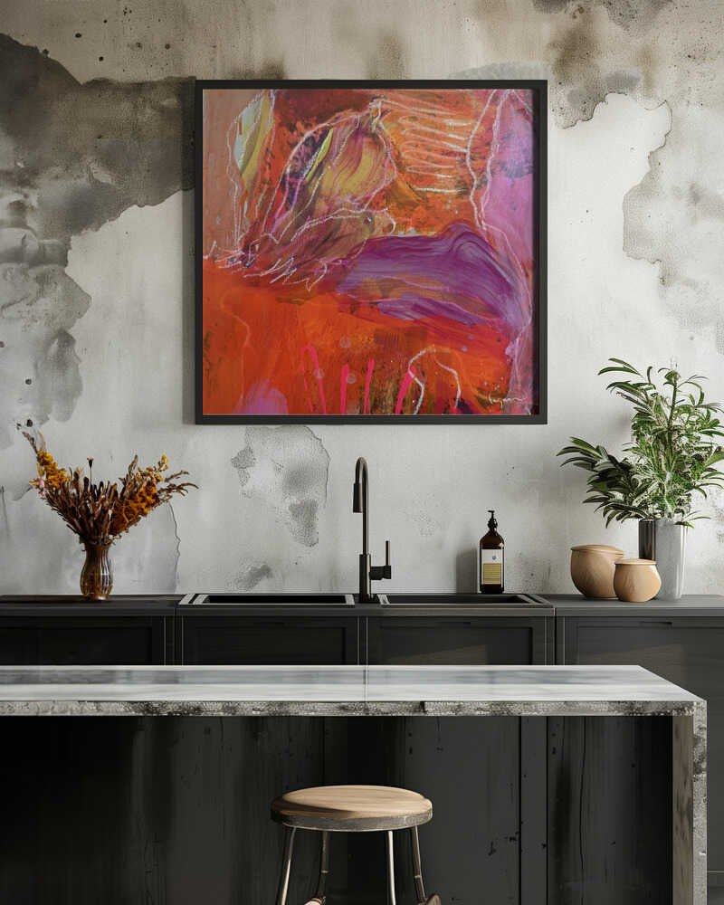 Vibrant Whirlwind - Square Stretched Canvas, Poster or Fine Art Print - I Heart Wall Art - Poster Print, Canvas Print or Framed Art Print