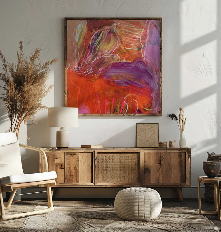 Vibrant Whirlwind - Square Stretched Canvas, Poster or Fine Art Print - I Heart Wall Art - Poster Print, Canvas Print or Framed Art Print