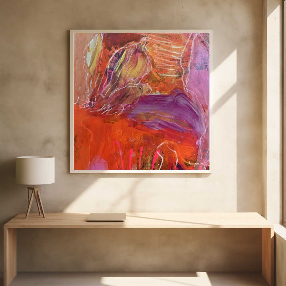Vibrant Whirlwind - Square Stretched Canvas, Poster or Fine Art Print - I Heart Wall Art - Poster Print, Canvas Print or Framed Art Print