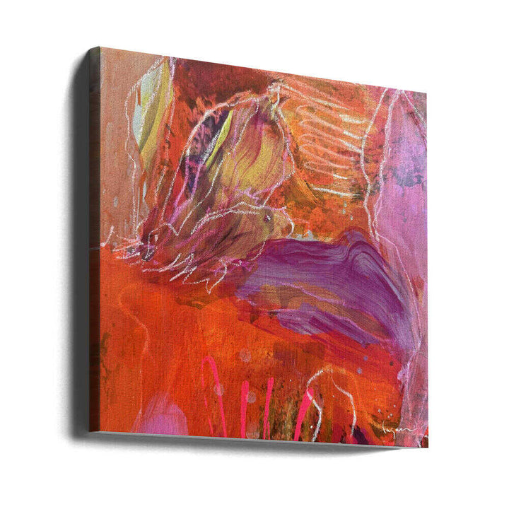 Vibrant Whirlwind - Square Stretched Canvas, Poster or Fine Art Print - I Heart Wall Art - Poster Print, Canvas Print or Framed Art Print