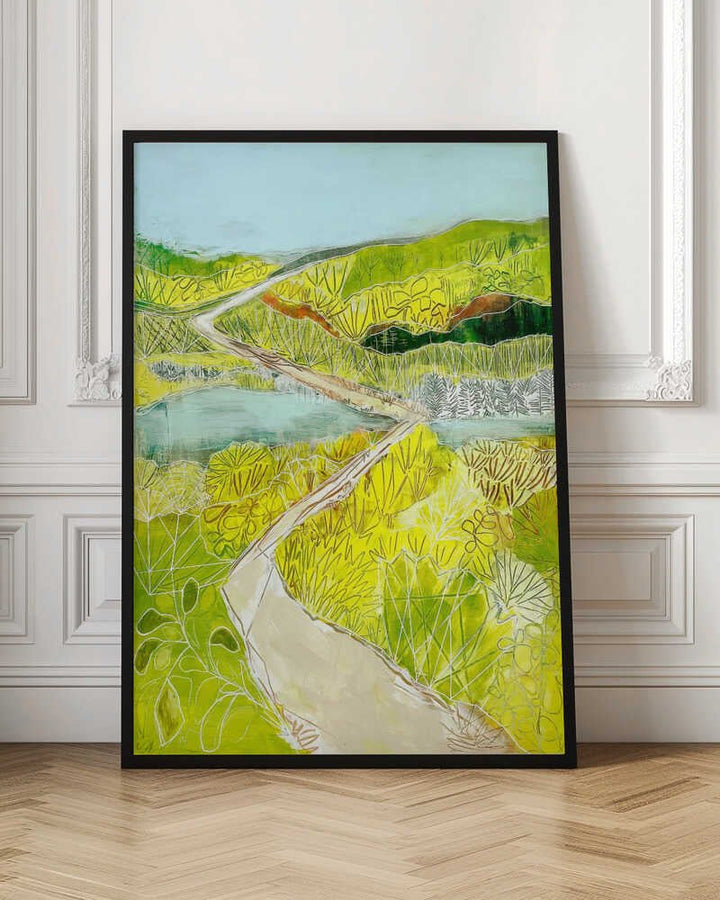 Vibrant Winding Path - Stretched Canvas, Poster or Fine Art Print - I Heart Wall Art - Poster Print, Canvas Print or Framed Art Print