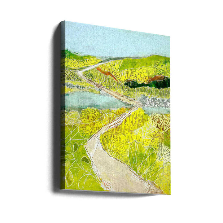 Vibrant Winding Path - Stretched Canvas, Poster or Fine Art Print - I Heart Wall Art - Poster Print, Canvas Print or Framed Art Print