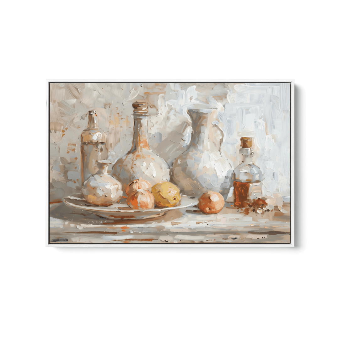 Vinaigrette &amp; Oils - Still Life Stretched Canvas or Fine Art Print - I Heart Wall Art - Poster Print, Canvas Print or Framed Art Print
