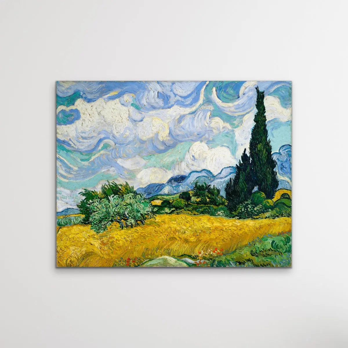 Vincent Van Gogh Wheat Field with Cypresses 1889 - Canvas or Art Print I Heart Wall Art Australia 