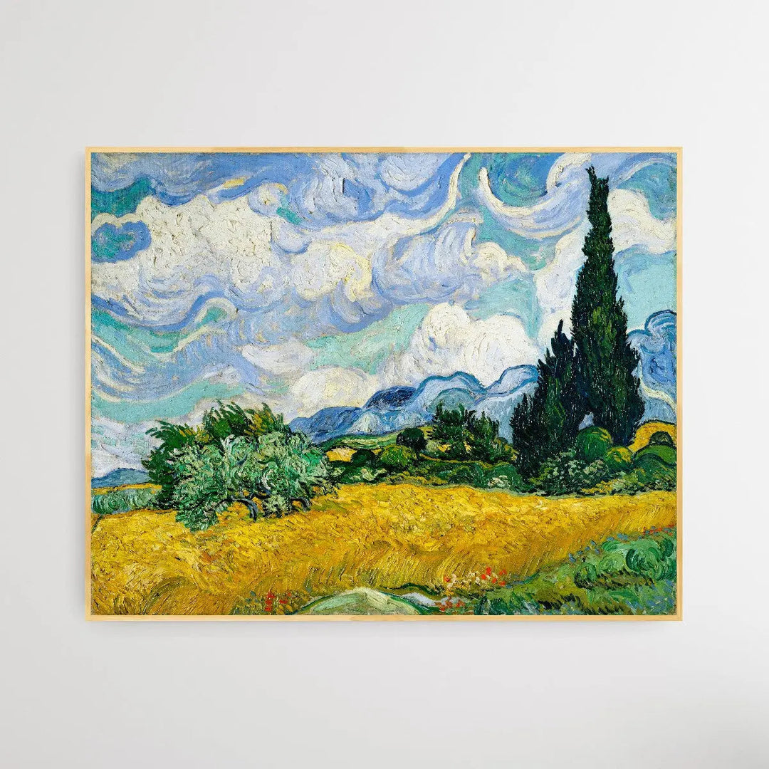 Vincent Van Gogh Wheat Field with Cypresses 1889 - Canvas or Art Print I Heart Wall Art Australia 