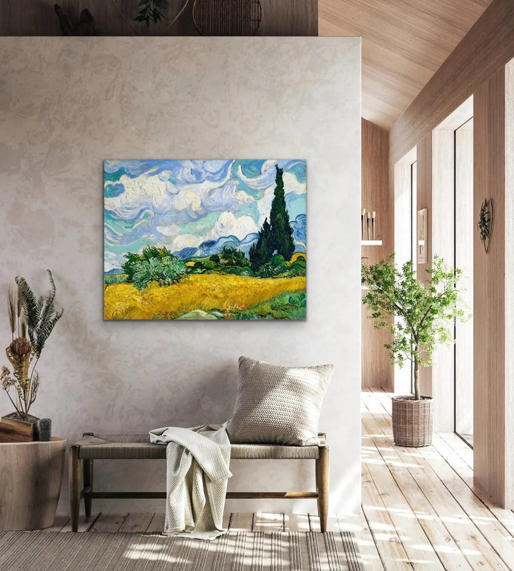 Vincent Van Gogh Wheat Field with Cypresses 1889 - Canvas or Art Print I Heart Wall Art Australia 