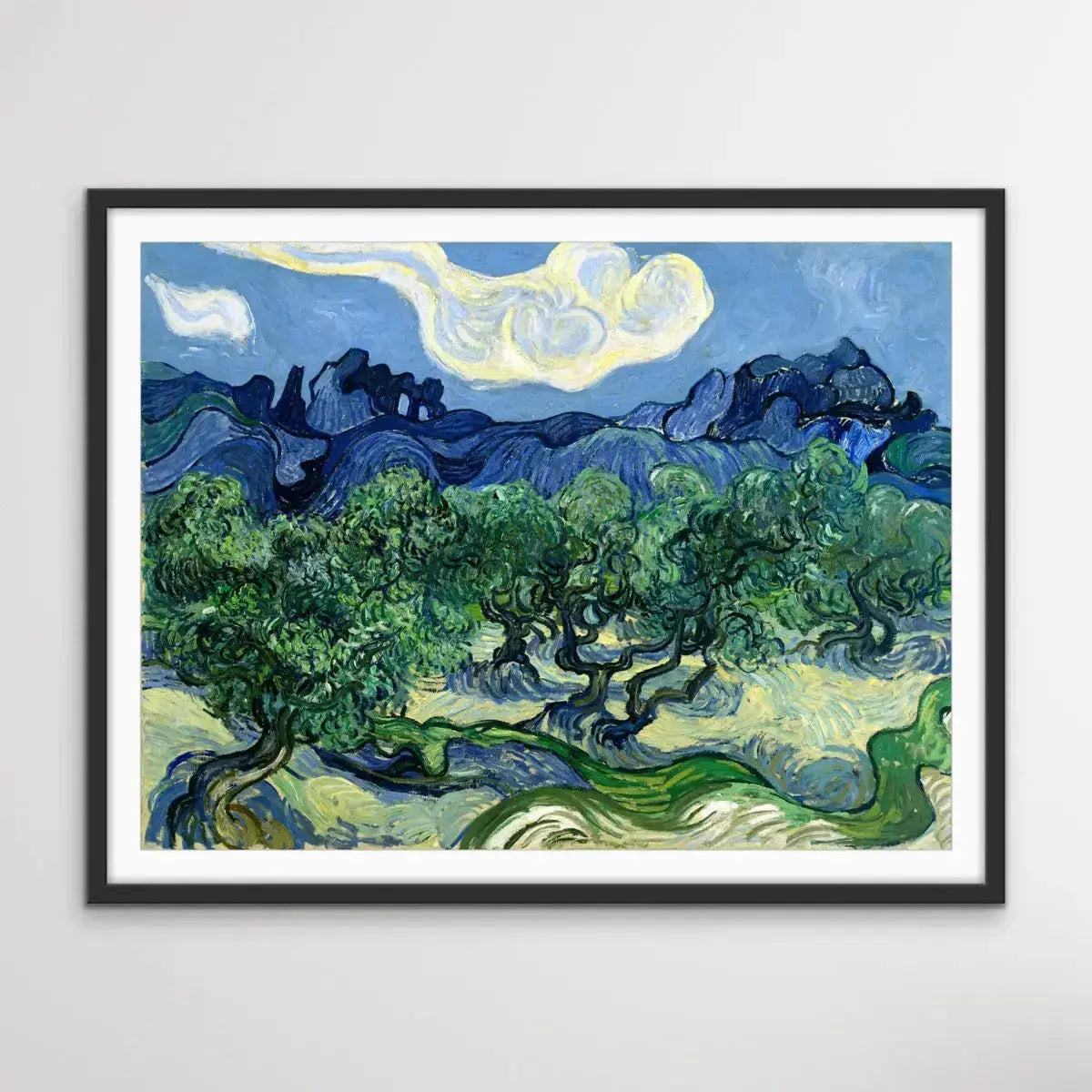 Vincent van Gogh's Olive Trees with the Alpilles in the Background (1889) - Print Of The Artwork - I Heart Wall Art