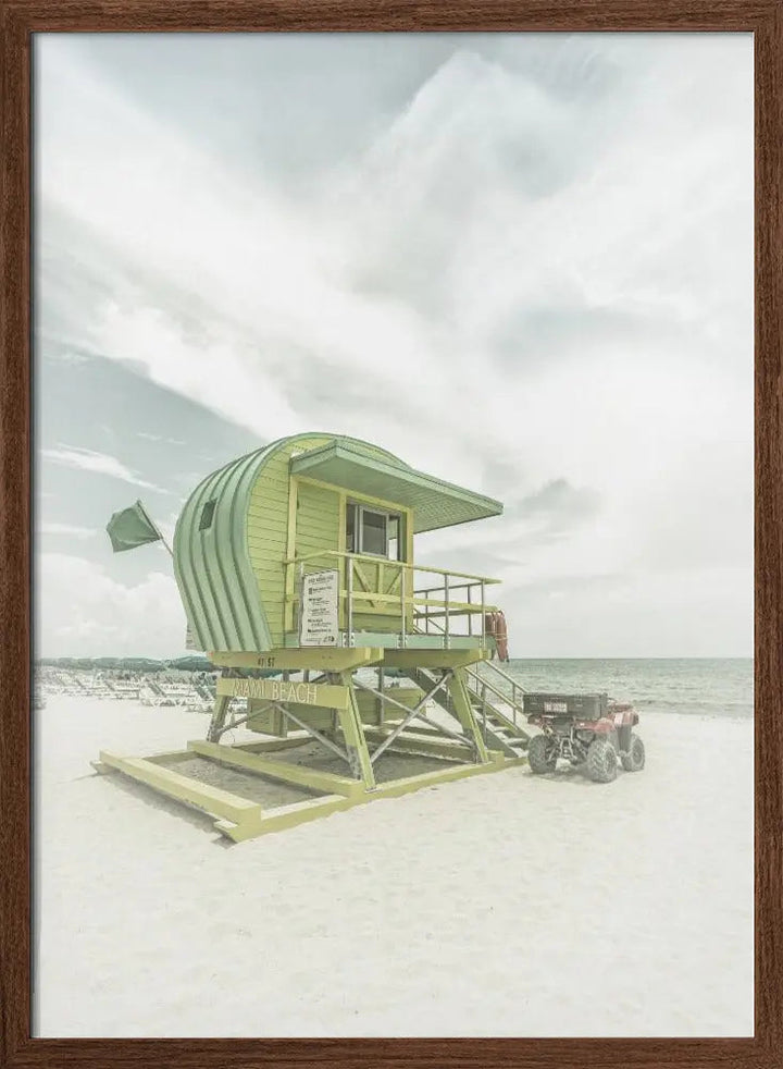 Vintage Florida Flair at Miami Beach - Stretched Canvas, Poster or Fine Art Print I Heart Wall Art