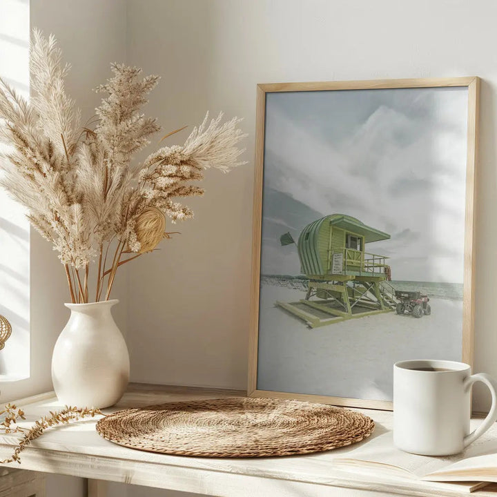Vintage Florida Flair at Miami Beach - Stretched Canvas, Poster or Fine Art Print I Heart Wall Art