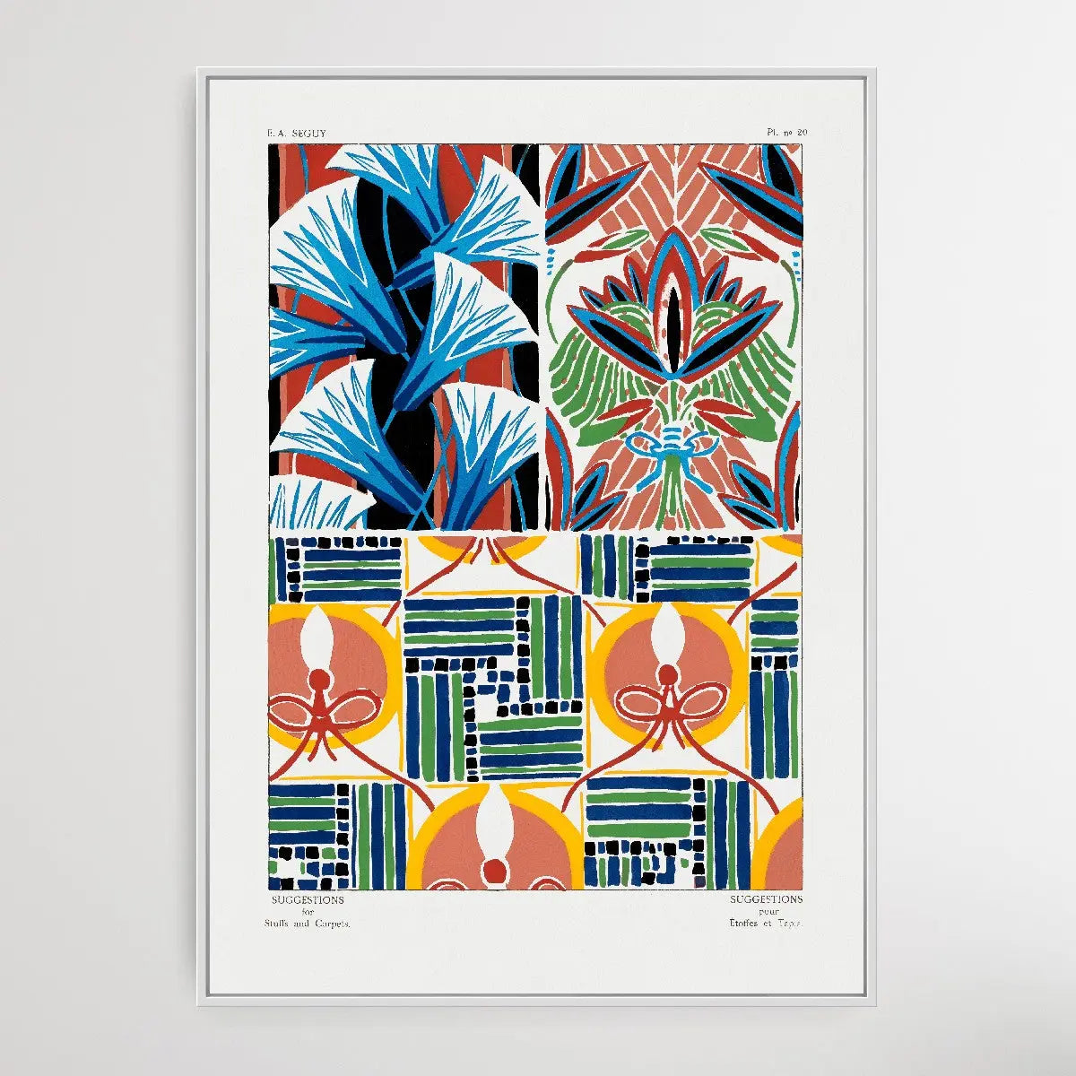 Vintage Flower Patterns Five by E. A. Séguy (1925) - I Heart Wall Art