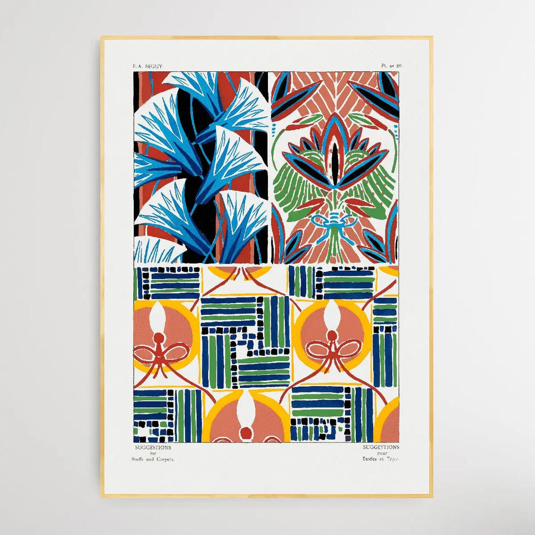 Vintage Flower Patterns Five by E. A. Séguy (1925) - I Heart Wall Art