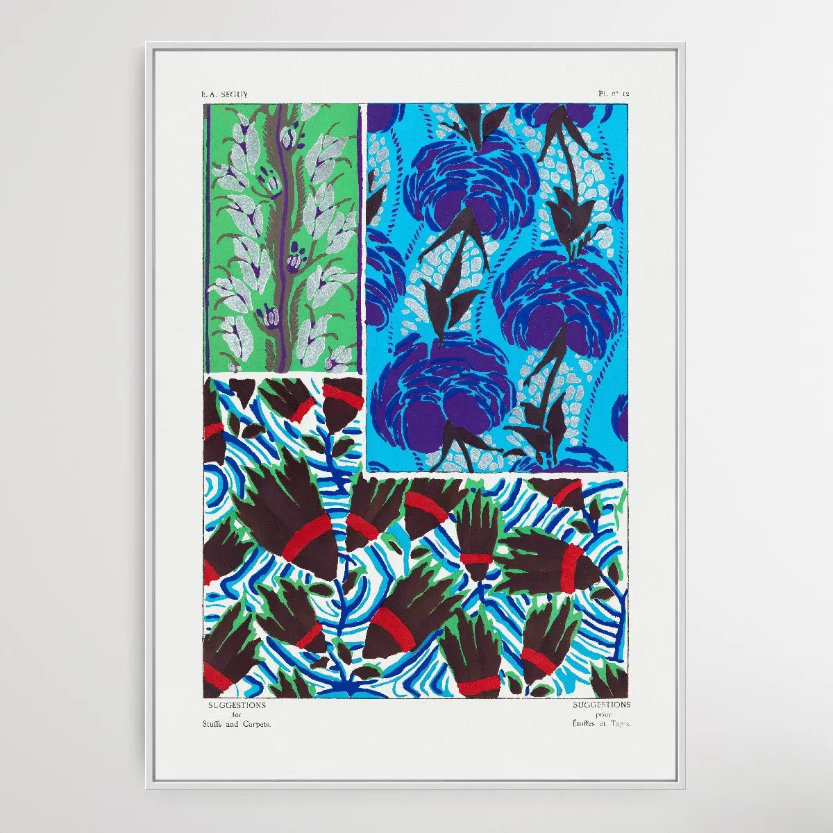Vintage Flower Patterns Four by E. A. Séguy (1925) - I Heart Wall Art