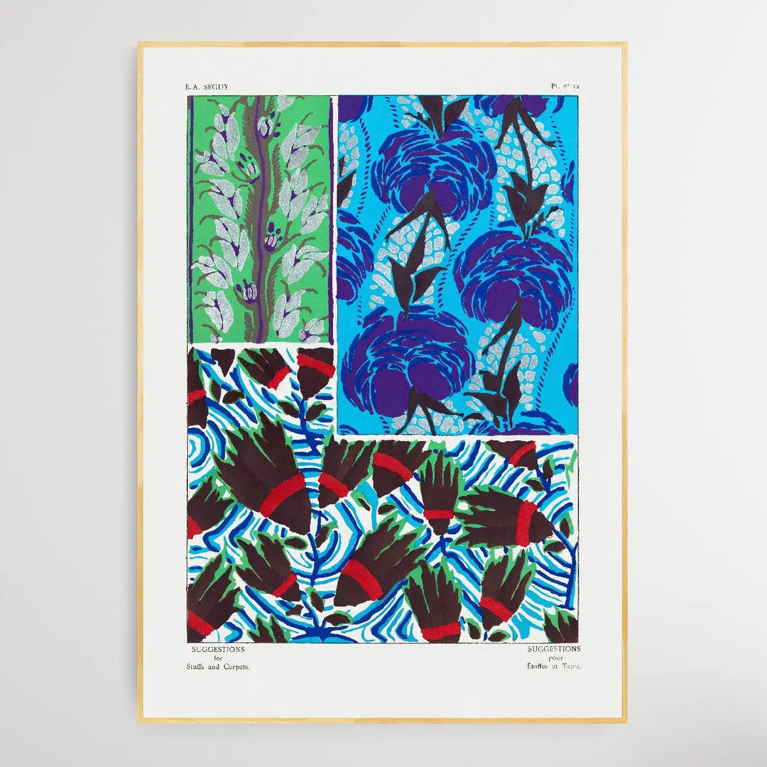 Vintage Flower Patterns Four by E. A. Séguy (1925) - I Heart Wall Art