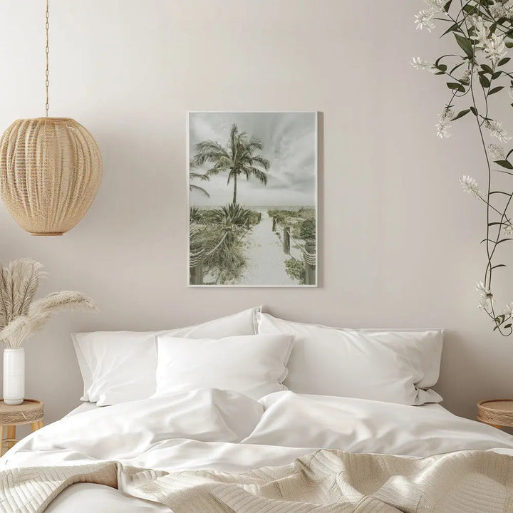 Vintage path to the beach - Stretched Canvas, Poster or Fine Art Print I Heart Wall Art